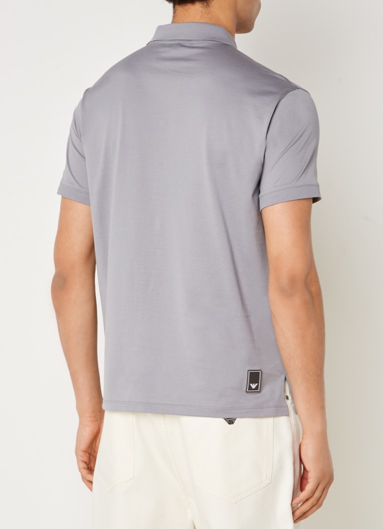 Emporio Armani polo majica regularnog kroja s logotipom i patentnim zatvaračem do pola