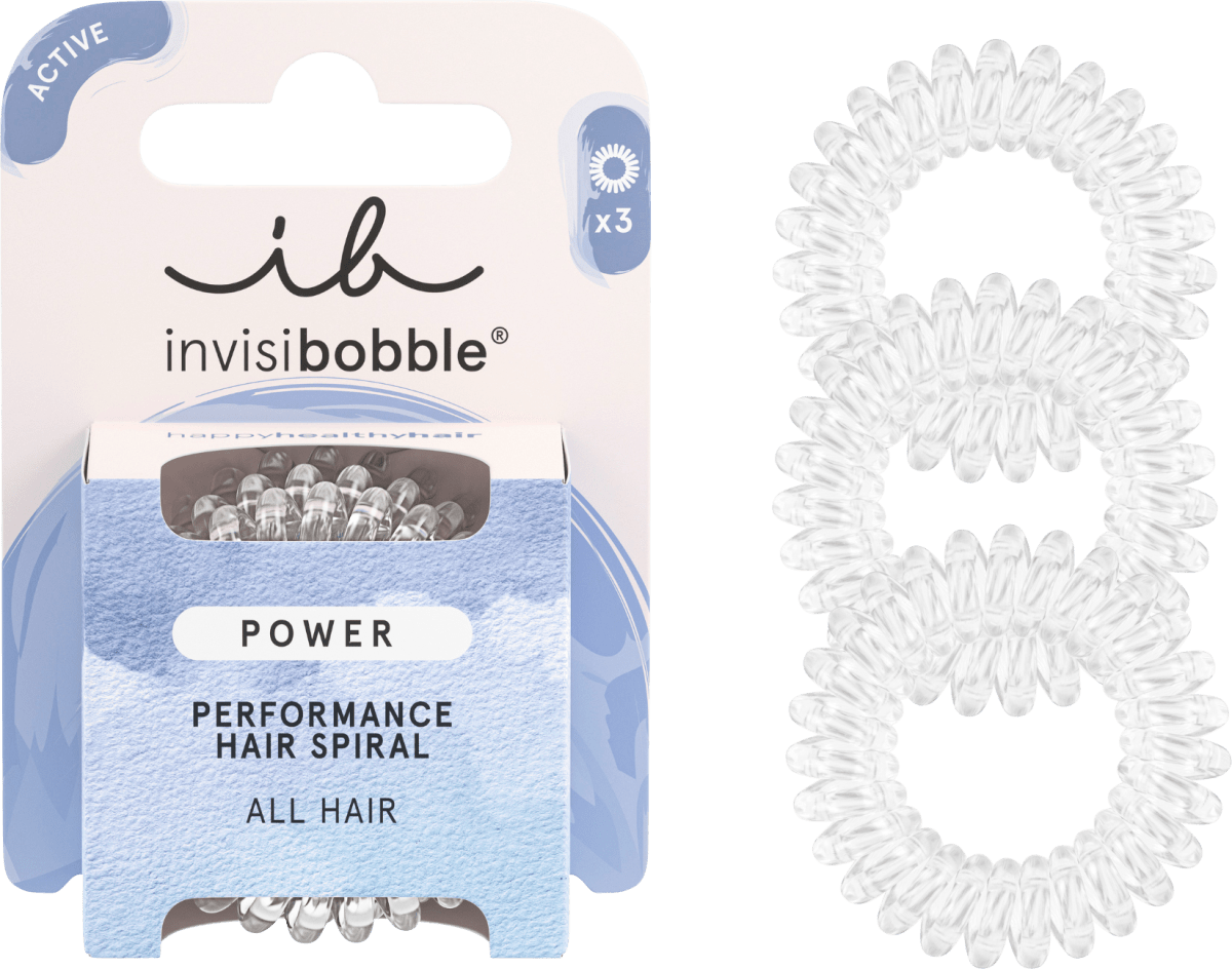 Haargummi Power Crystal Clear, 3 St