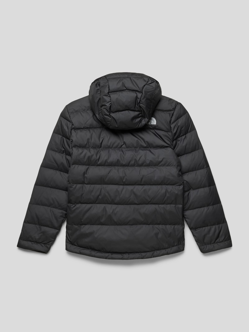 Daunenjacke mit Kapuze Modell 'NEVER STOP DOWN' in schwarz