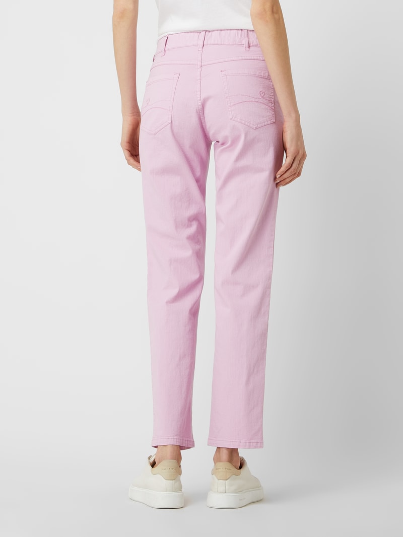 Straight Fit Jeans mit Stretch-Anteil Modell 'Greta' in pink