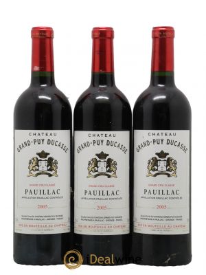 Château Grand Puy Ducasse 5ème Grand Cru Classé  2005 - Lot de 3 Bouteilles