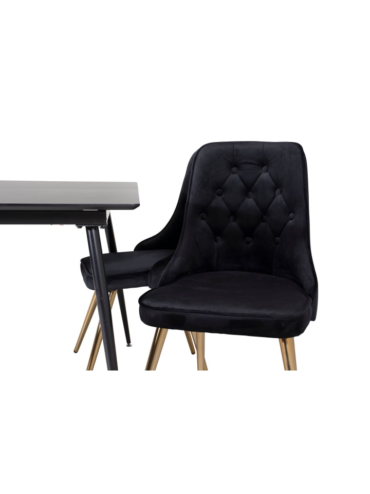 ebuy24 Essgruppe Silar 9 (5-teilig) Schwarz 90 x 120 cm günstig kaufen onesize