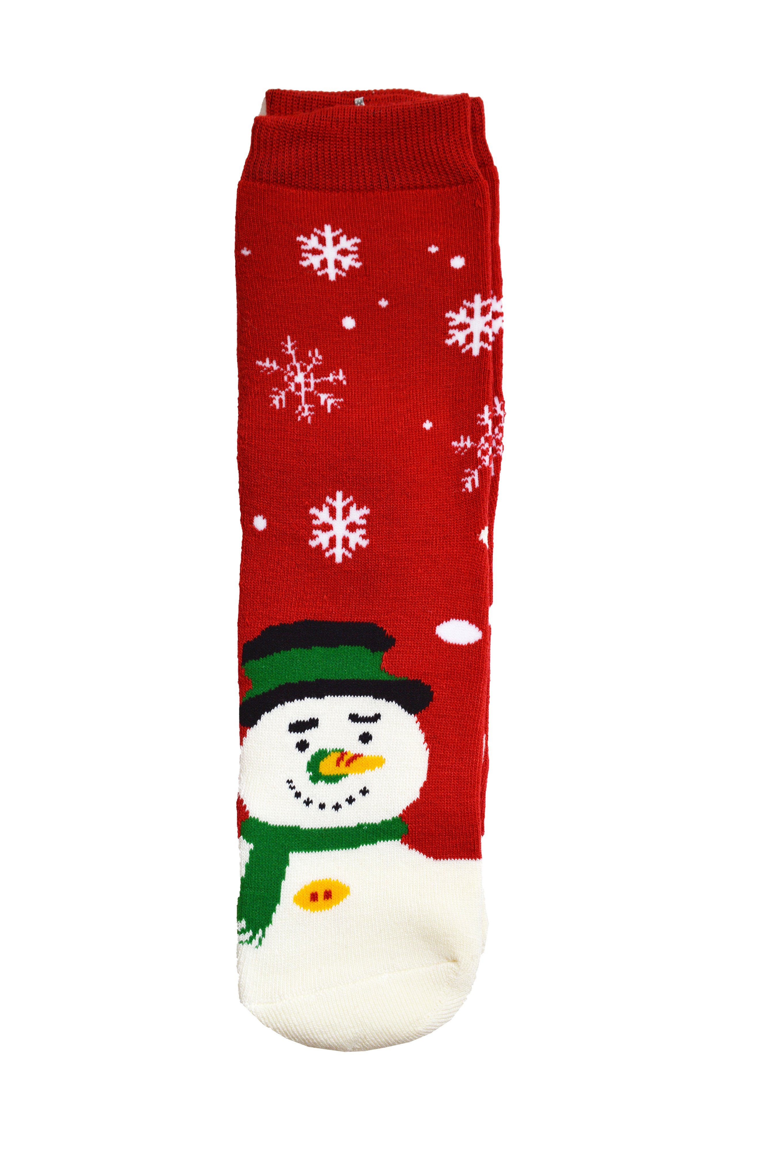 Frostfighter Thermosocken Weihnachtssocken (6 Paar) Anitipilling Innenfutter, Vollfrottee Innenfutter