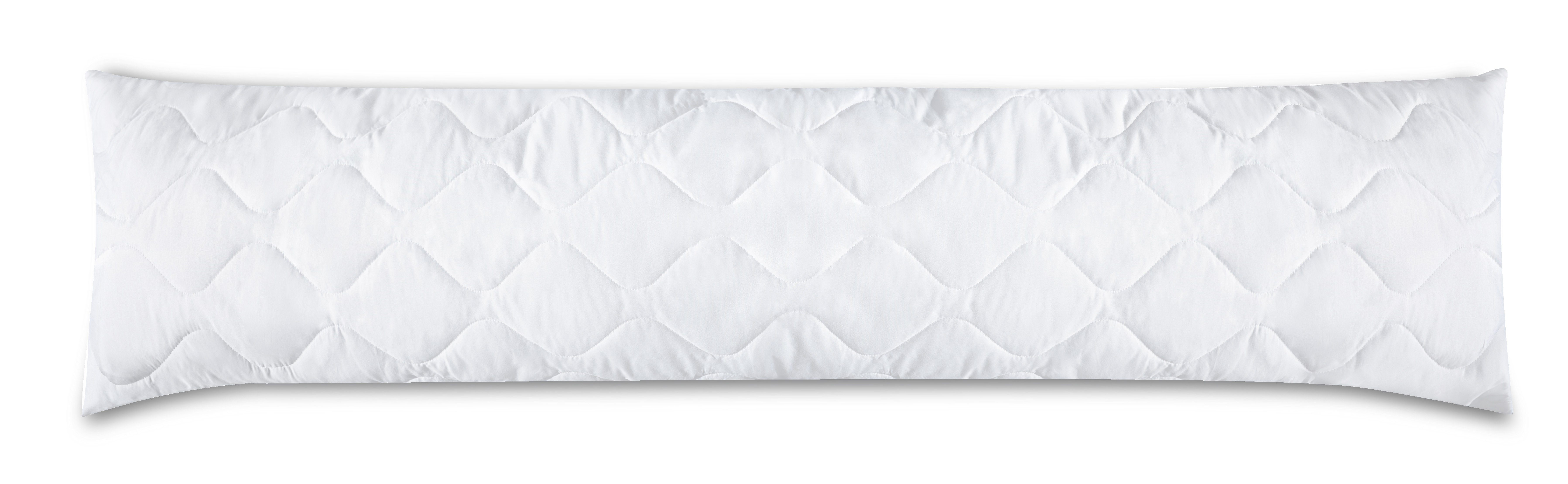 Siebenschläfer Seitenschläferkissen Siebenschläfer Seitenschläferkissen mit Mikrofaserfüllung (40x145cm), 1 Stück, Nachfüllbar, Waschbar bei 95°C, Stillkissen, Made in EU