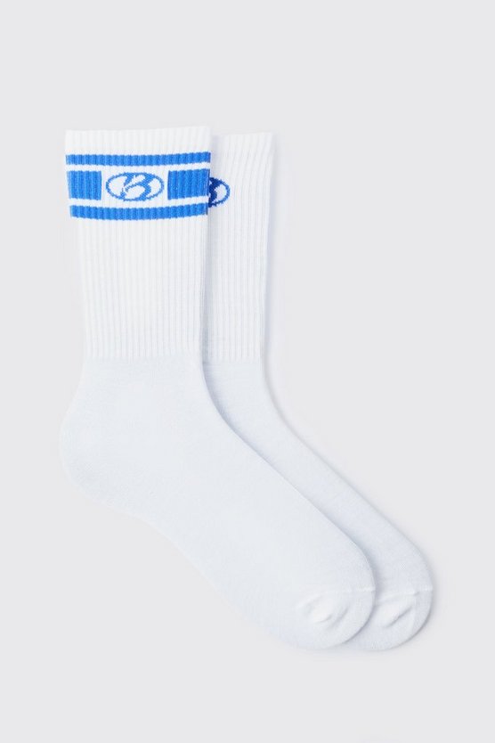 2er-Pack Sport-Socken mit B-Streifen