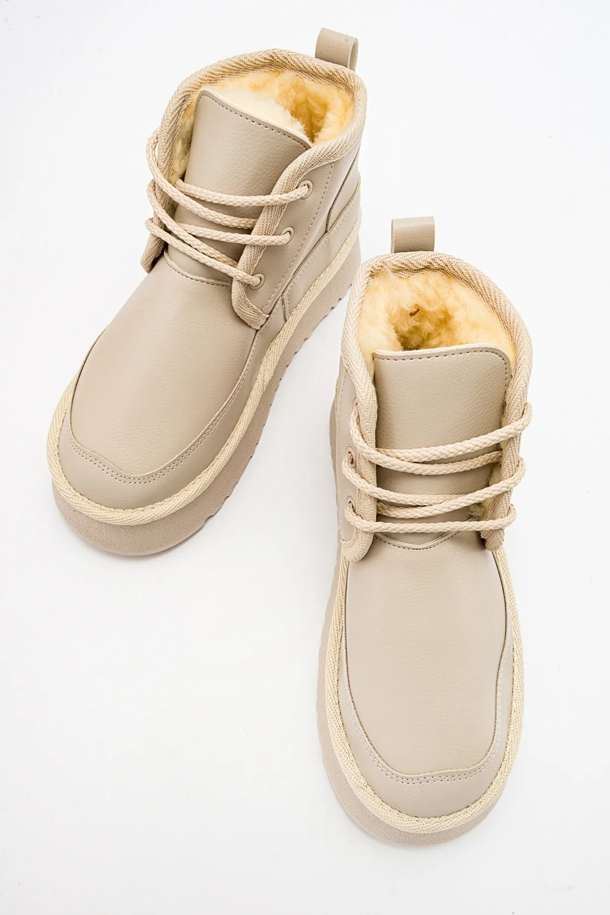 LuviShoes  Stiefelette - Beige - Flacher Absatz