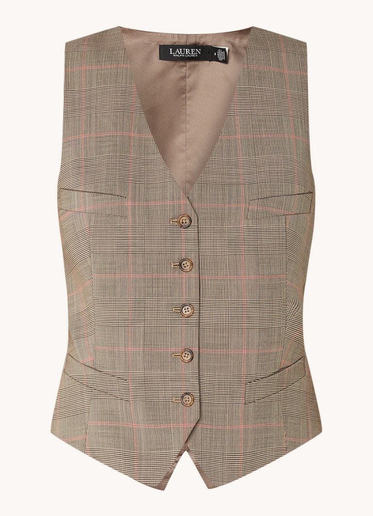 Vestă din lână în carouri Ralph Lauren