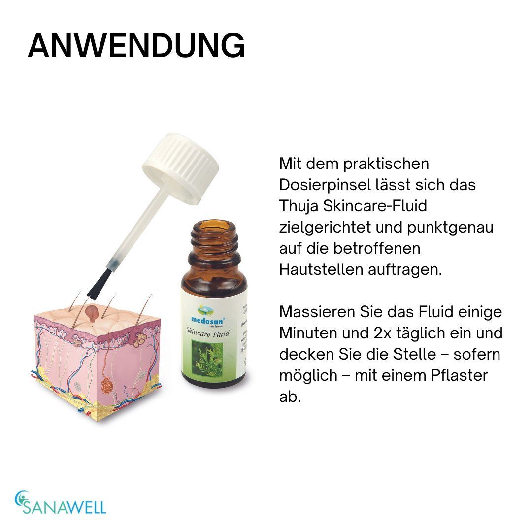 Medosan Warzen-Behandlungsstift Thuja Skincare-Fluid, 10ml mit Dosierpinsel