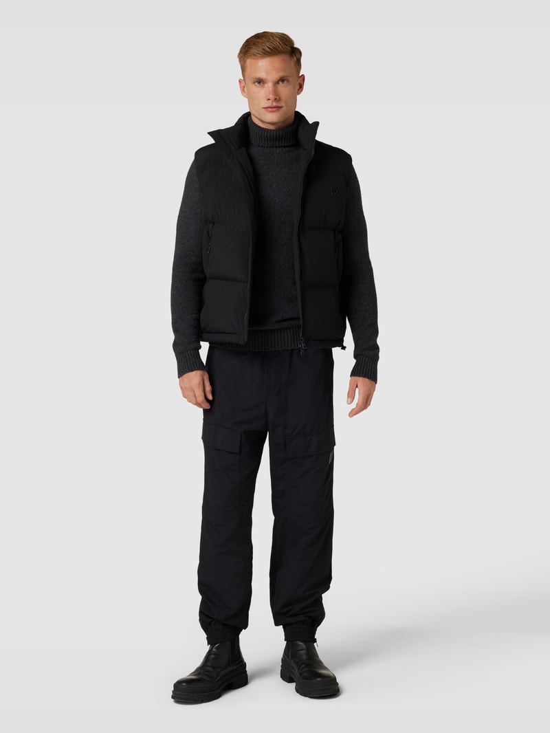 Rollkragenpullover in unifarbenem Design Modell 'Zino' in anthrazit