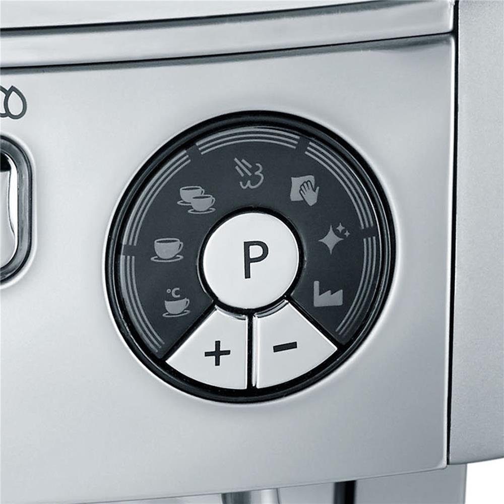 Graef Espressomaschine ES850EU Marchesa, Barista Style, Kaffeemaschine, Edelstahl, Siebträger, silber