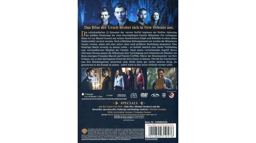 The Originals -  Die komplette Staffel 4  [3 DVDs]