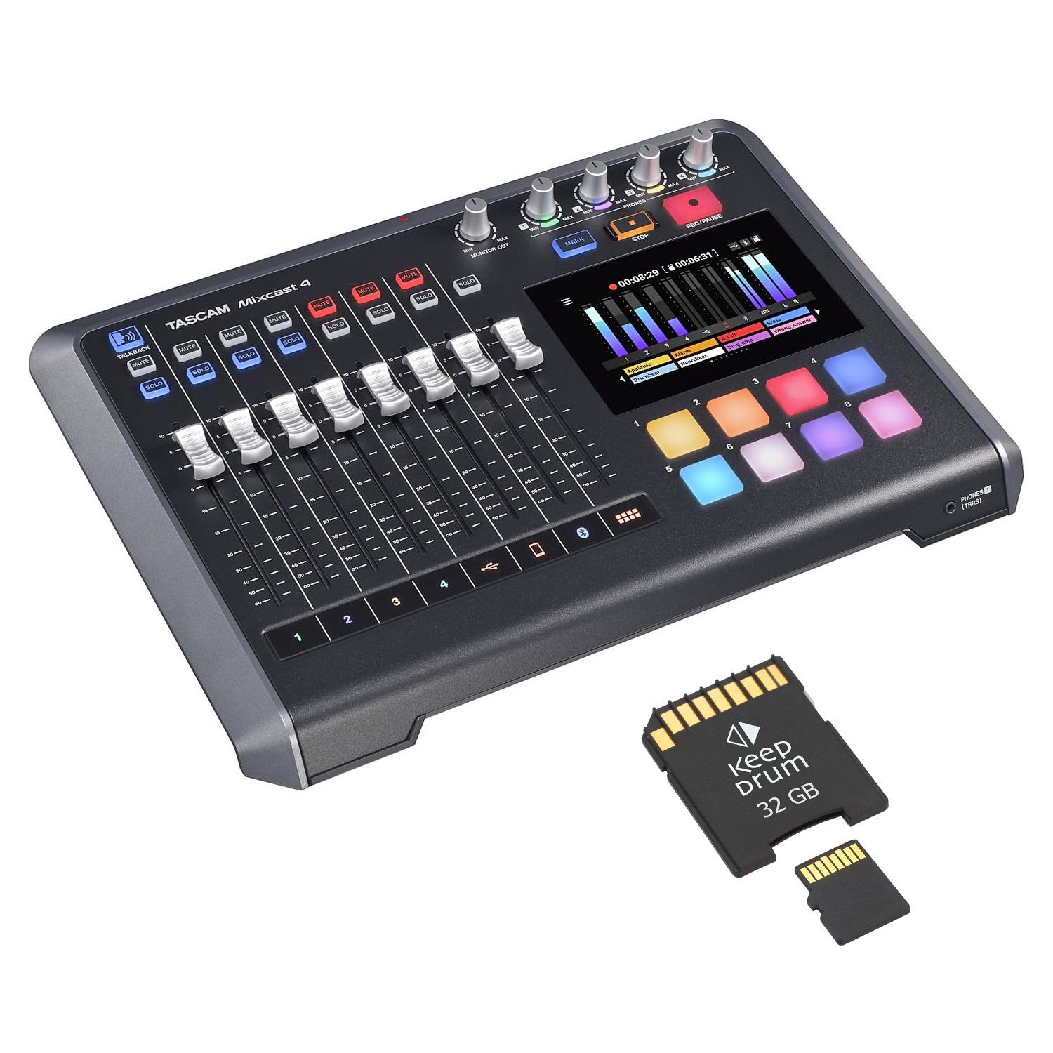 Tascam Mischpult Tascam Mixcast 4 Podcast-Station mit Speicherkarte