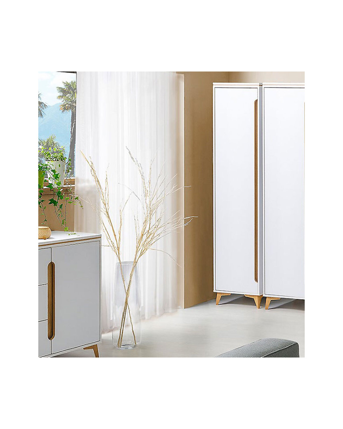 Kleiderschrank Stauraumschrank Gapi 47cm 1-türig Farbe wählbar