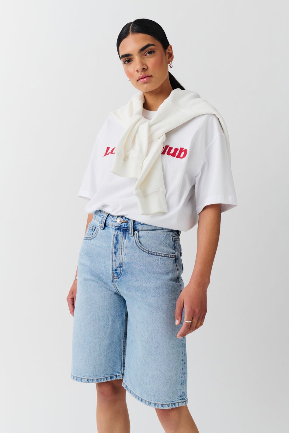 Baggy denim shorts