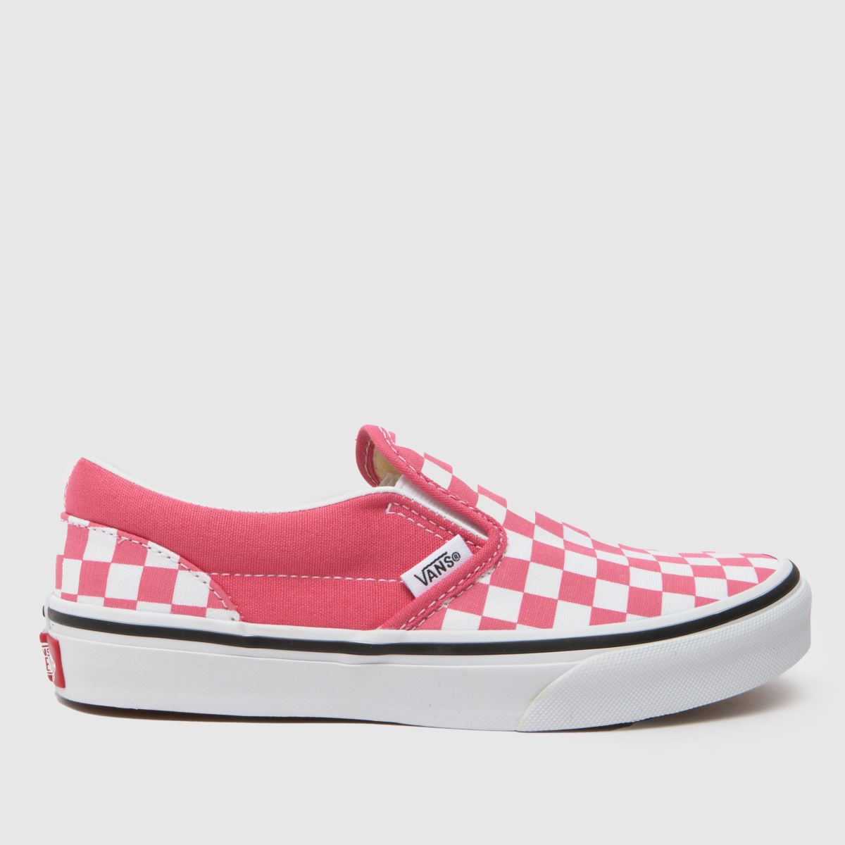 Vans vita & rosa klassiska slip-on flickor juniorskor