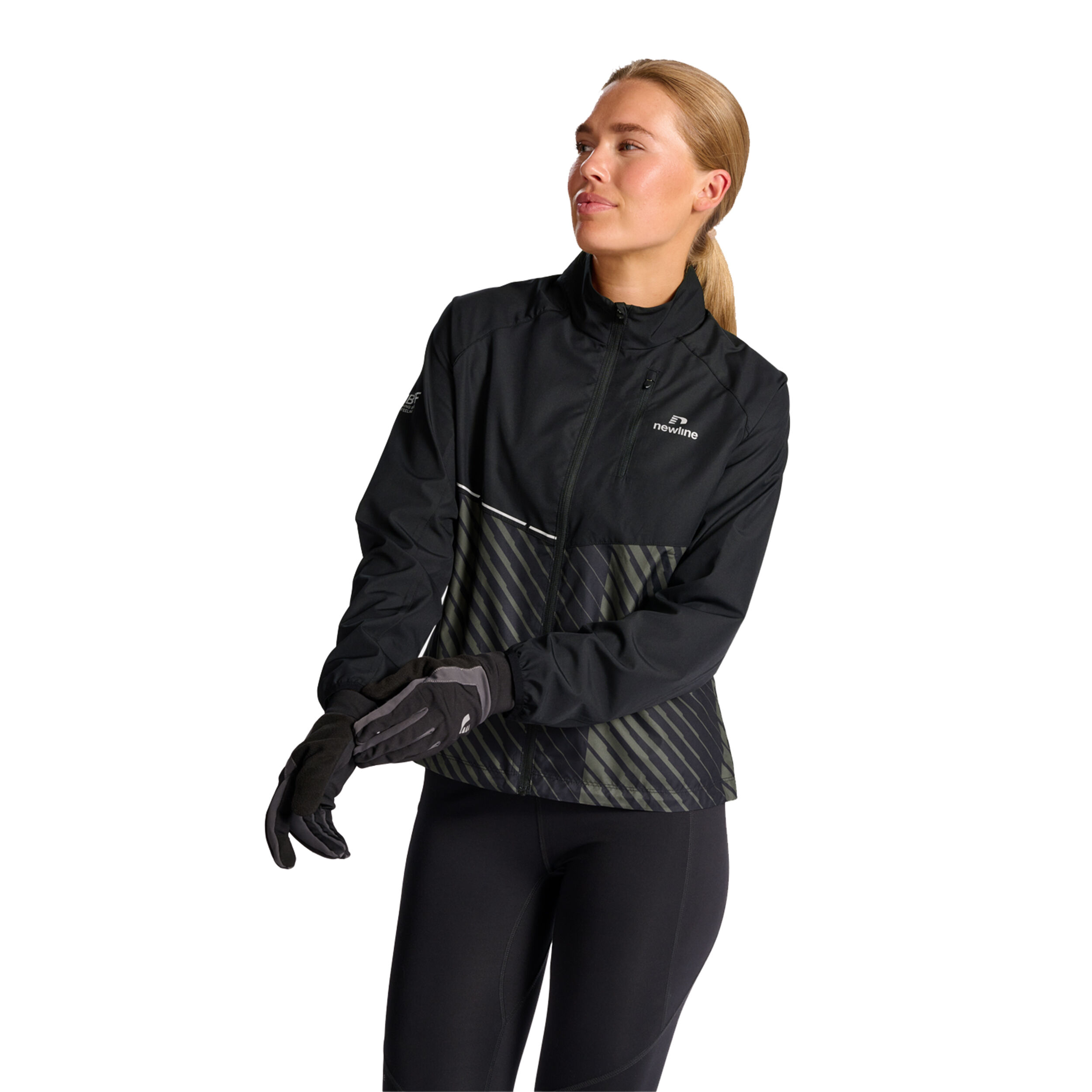 Pace Laufjacke Damen - Schwarz, Beige