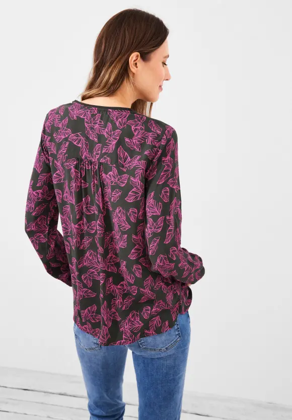 CECIL Bluse mit Blätter Print