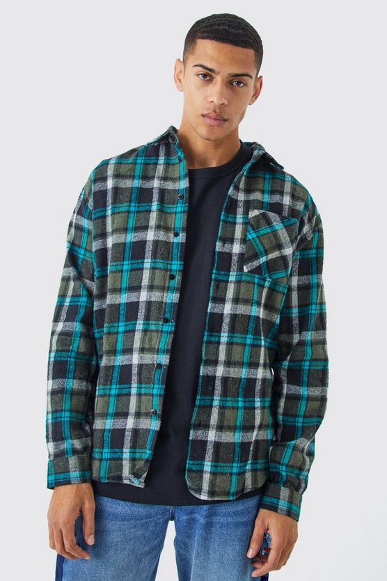 Kariertes Flannel-Overshirt