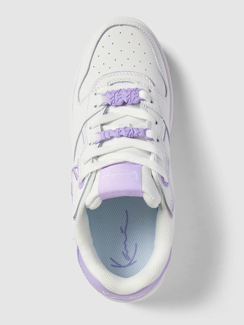 Sneaker mit Kontrastbesatz in weiss