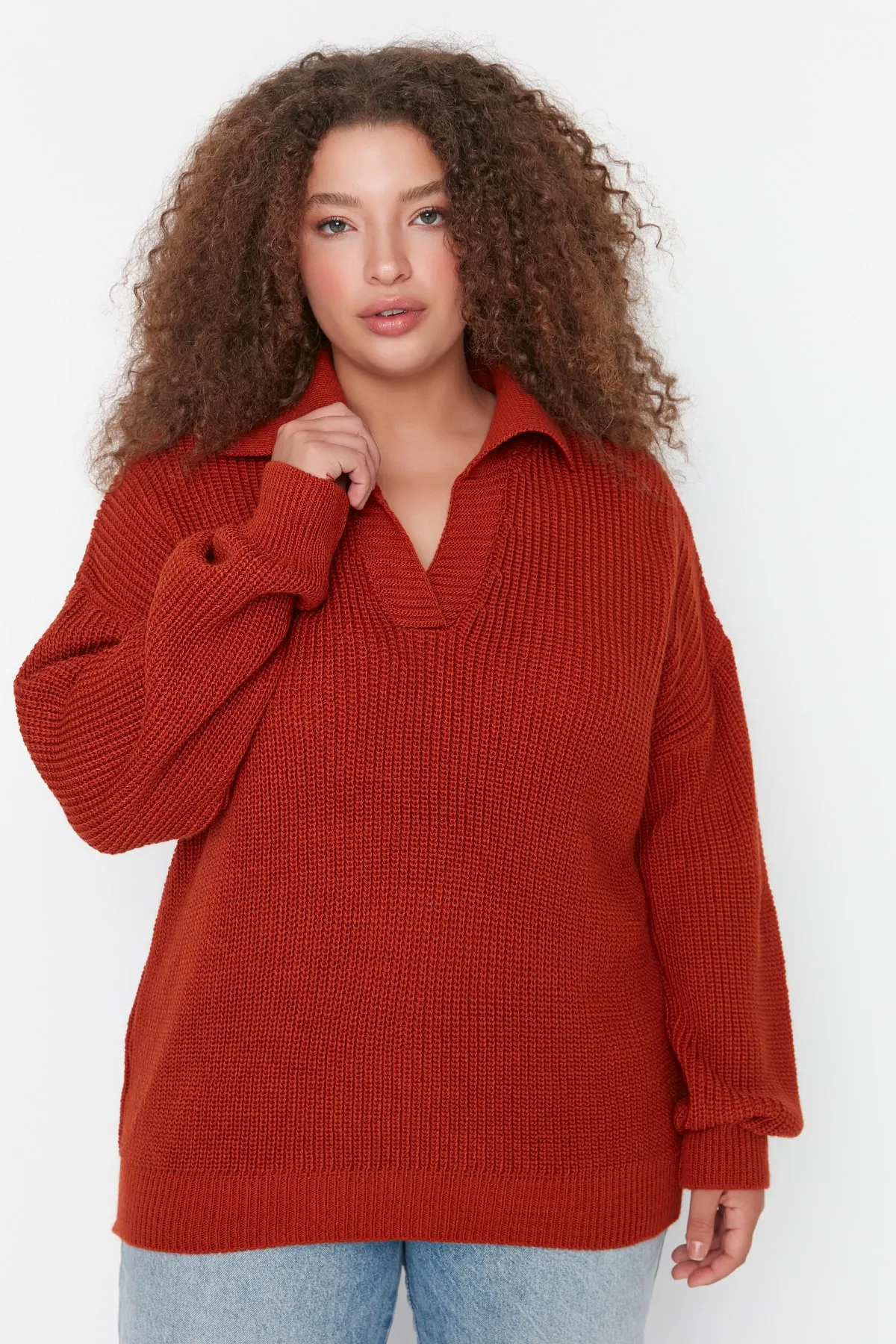 Trendyol Curve  Kachelstrickpullover TBBAW23AN00081