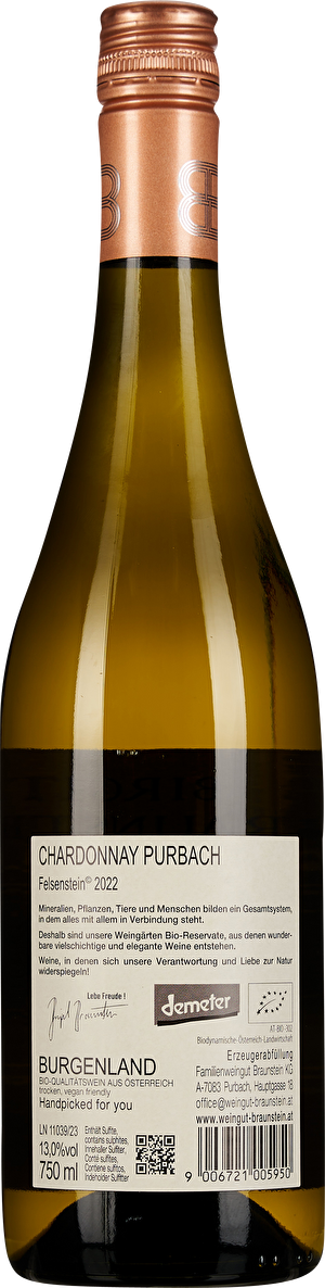 Braunstein Chardonnay Felsenstein 2022