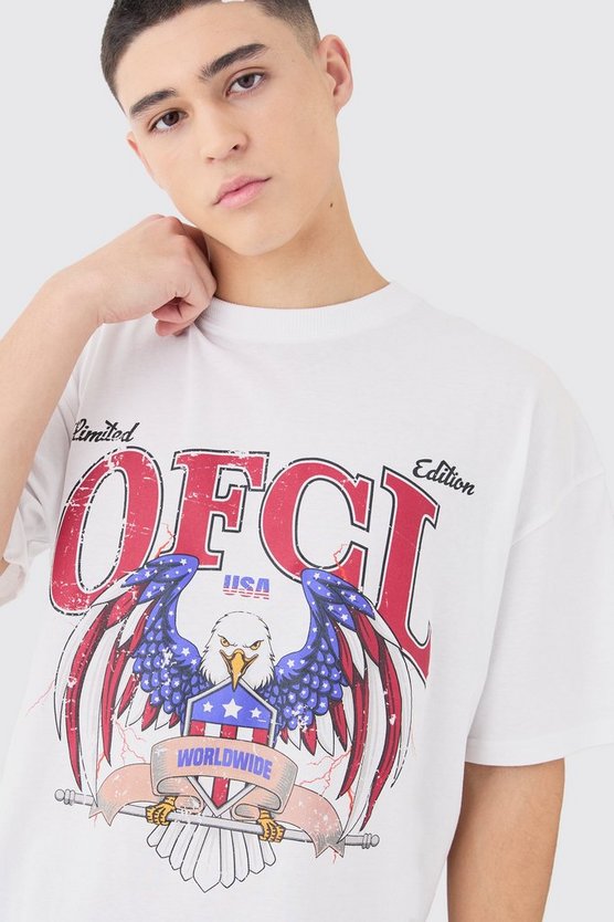 Oversized Heavyweight Eagle Graphic T-shirt