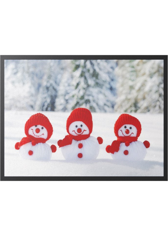 Fußmatte mit Schneemann Motiv