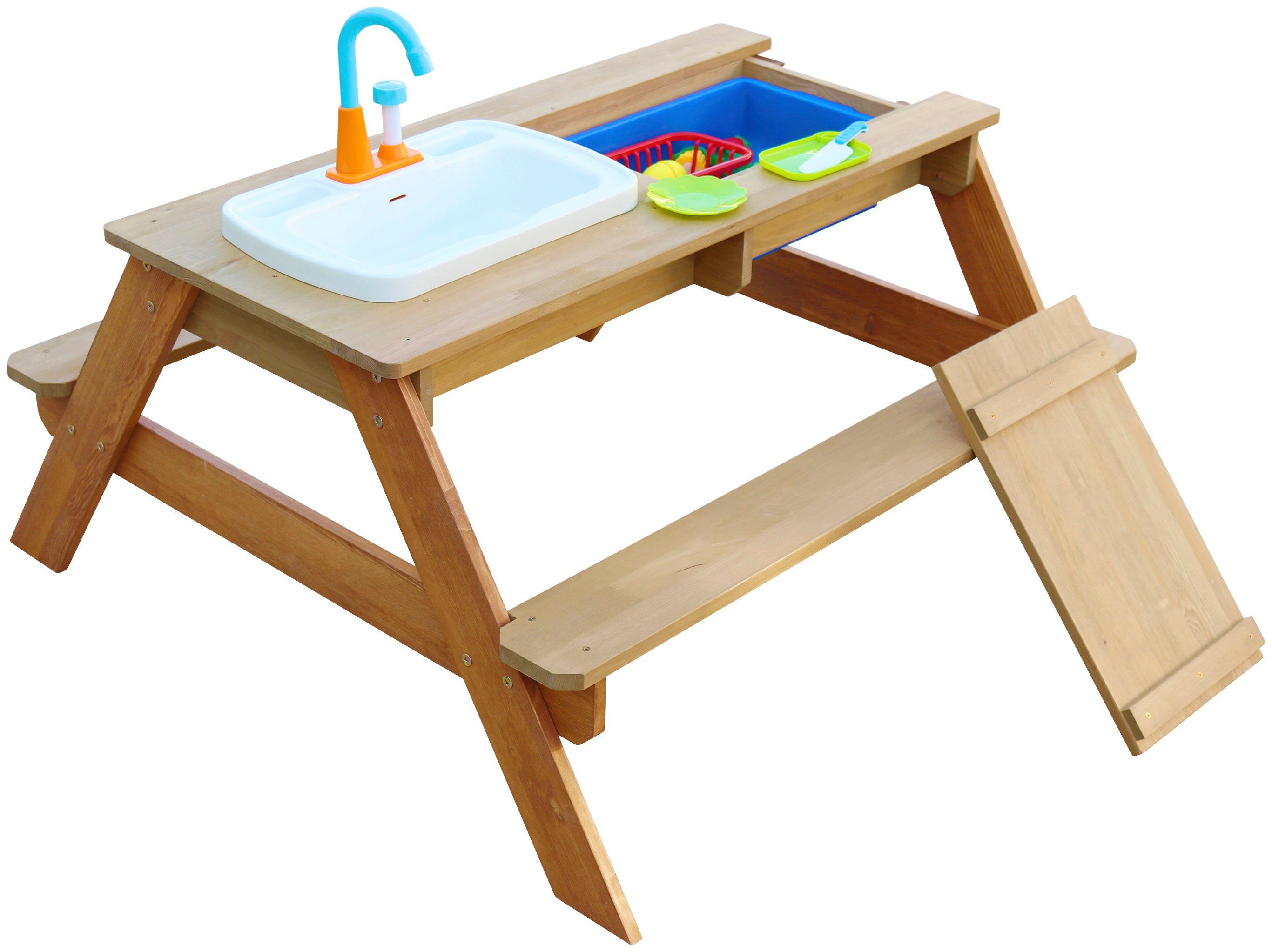 AXI Garten-Kindersitzgruppe, Picknicktisch mit Spielküchenspüle