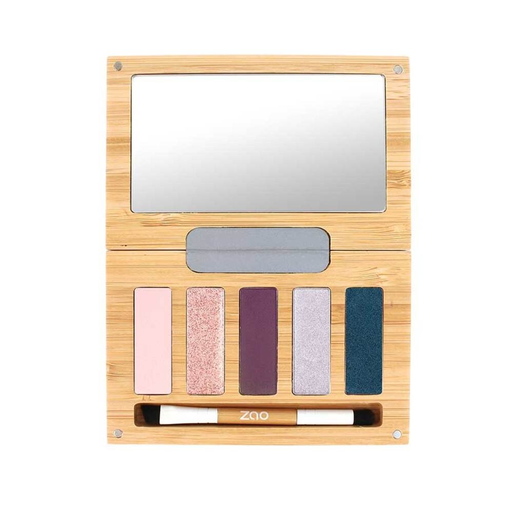 zao essence of nature Palette Night & Roses ZAO Palette Ombre à paupières Certifiée Bio, Formule 100% naturelle et Rechargeable