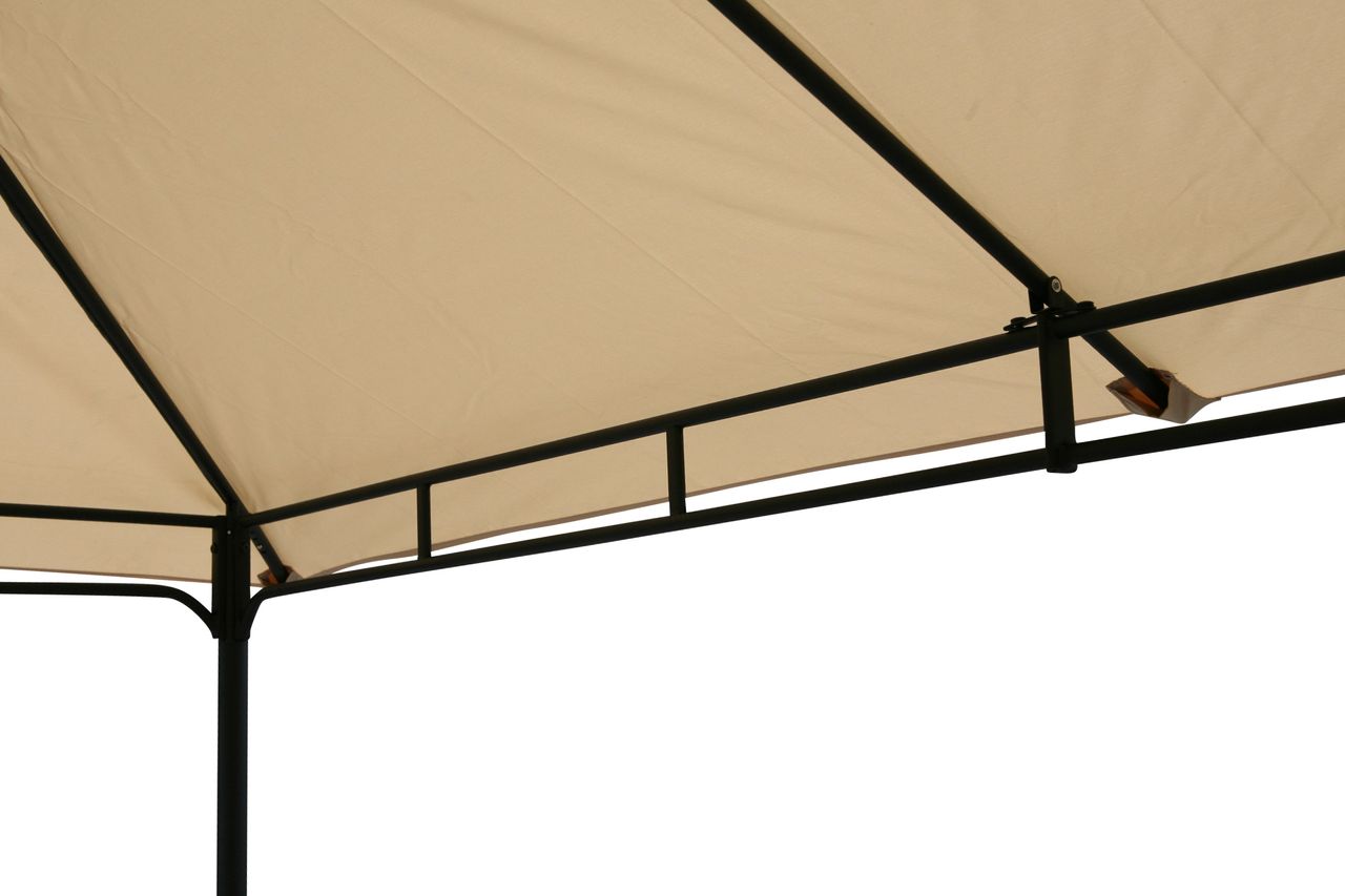 Grasekamp Pavillon Rimini Flex 3 x 3 m Beige Party Zelt Antik Garten