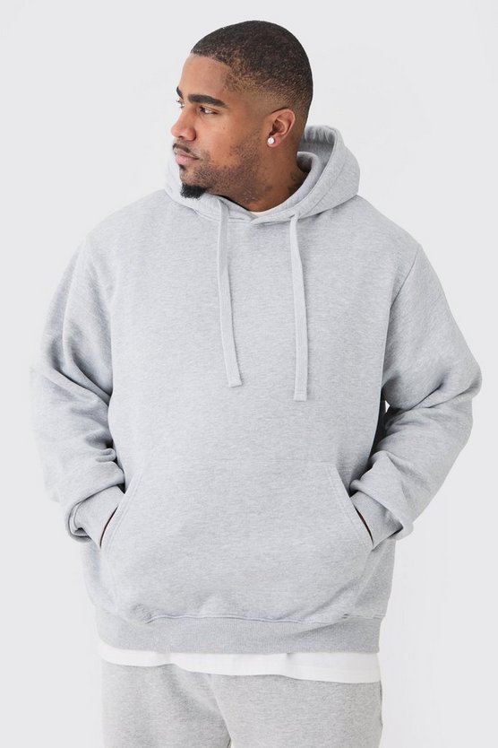 Plus Basic Hoodie in Grau