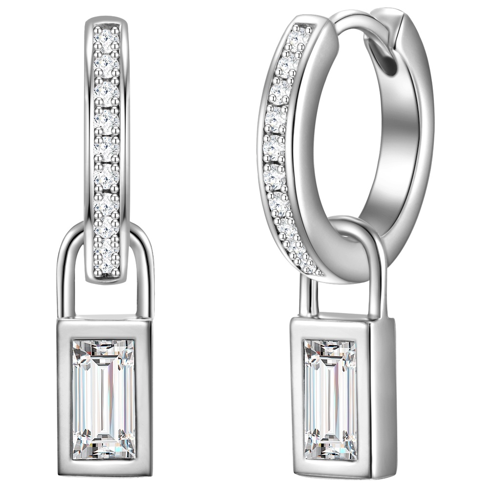 Glanzstücke München Créoles en argent Argent sterling Oxyde de zirconium (CZ) en Argent Boucles d'oreilles