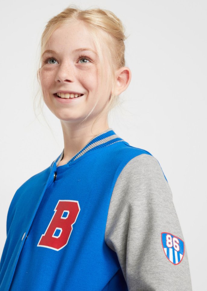 Kinder Sweatjacke im Collegelook