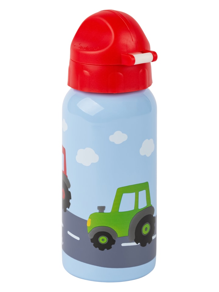Sigikid Edelstahl Trinkflasche Traktor 400 ml in hellblau/rot günstig kaufen onesize