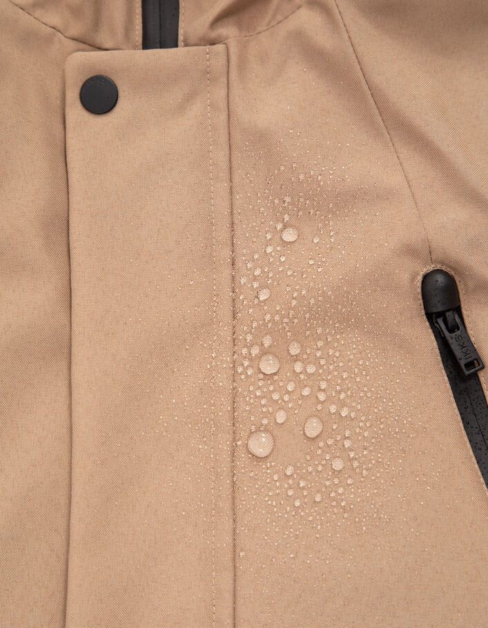Parka 2-en-1 moka et blouson noir garçon