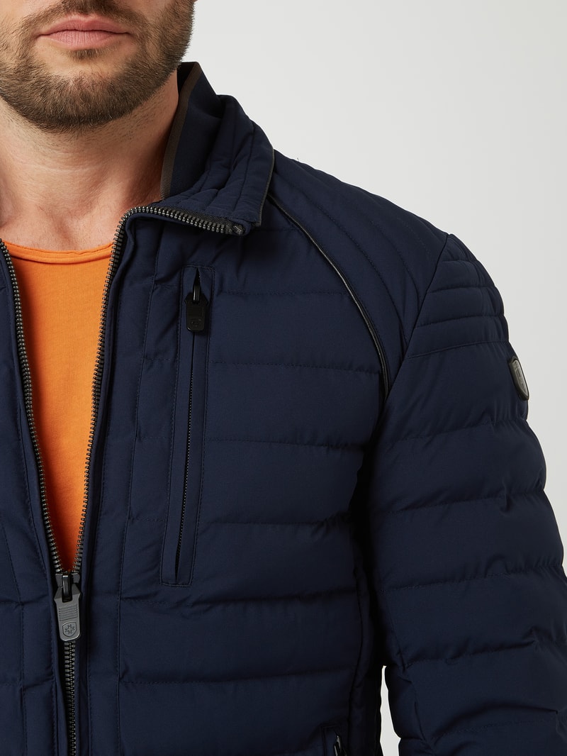 Steppjacke mit Stehkragen Modell 'MOL' in marineblau