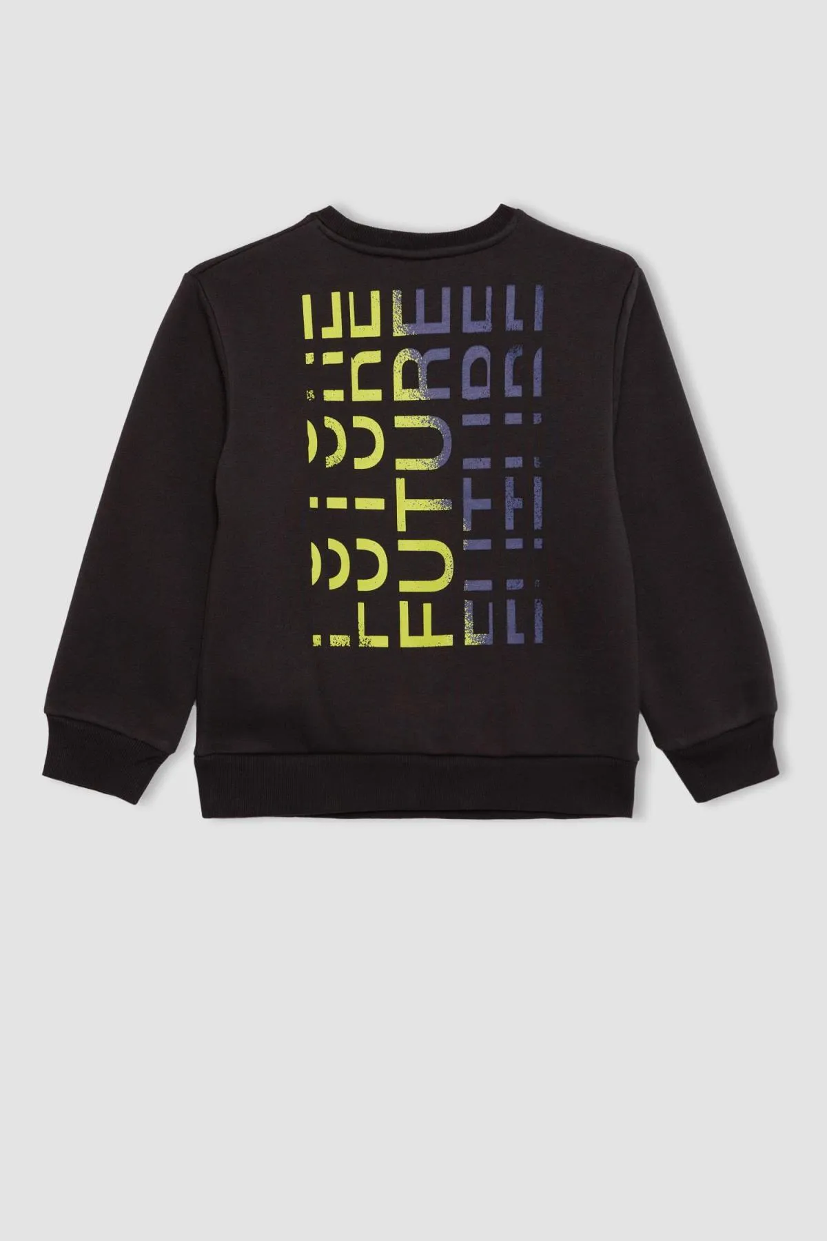 DeFacto  Bedrucktes, dickes Jungen-Sweatshirt mit Rundhalsausschnitt