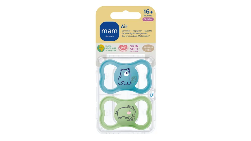 MAM Air Silikon 16+ Monate Bär/Nashorn