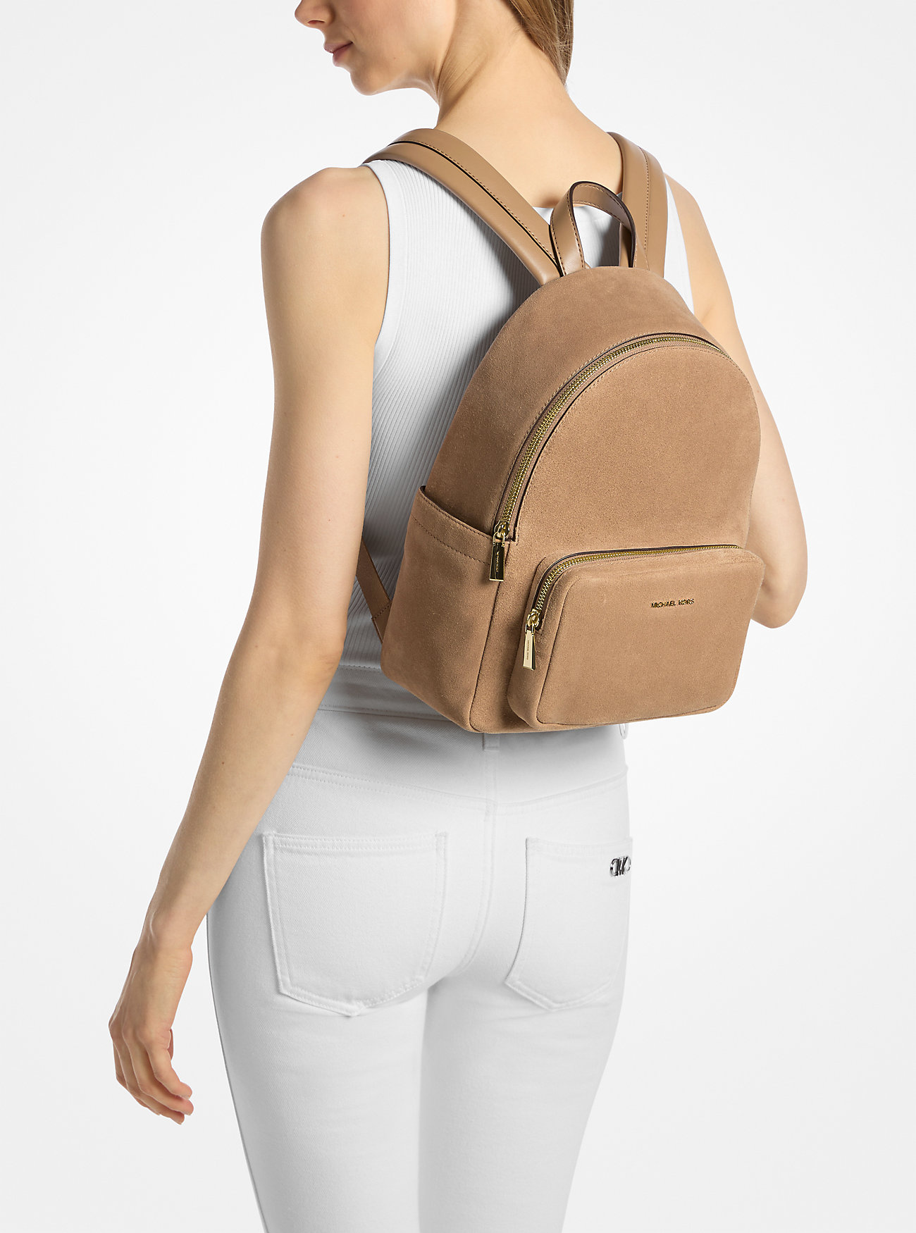 Tanner Medium Suede Backpack - HUSK