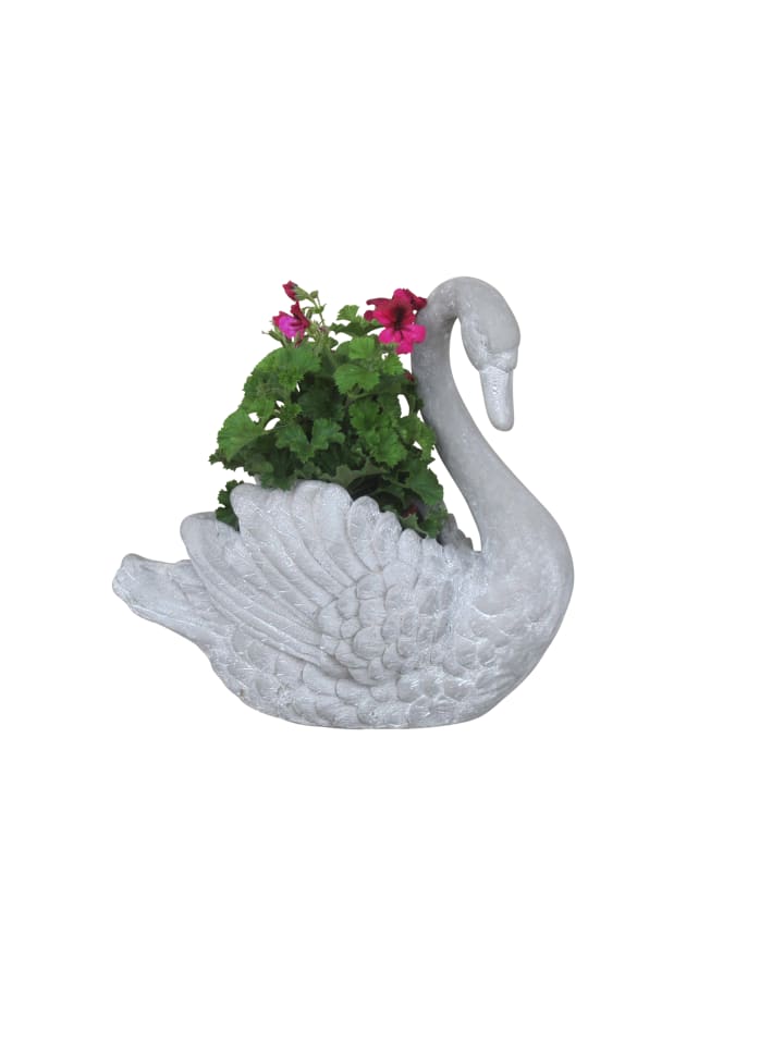 möbel-direkt Pflanzgefäß Schwan in grau günstig kaufen 1 Stück