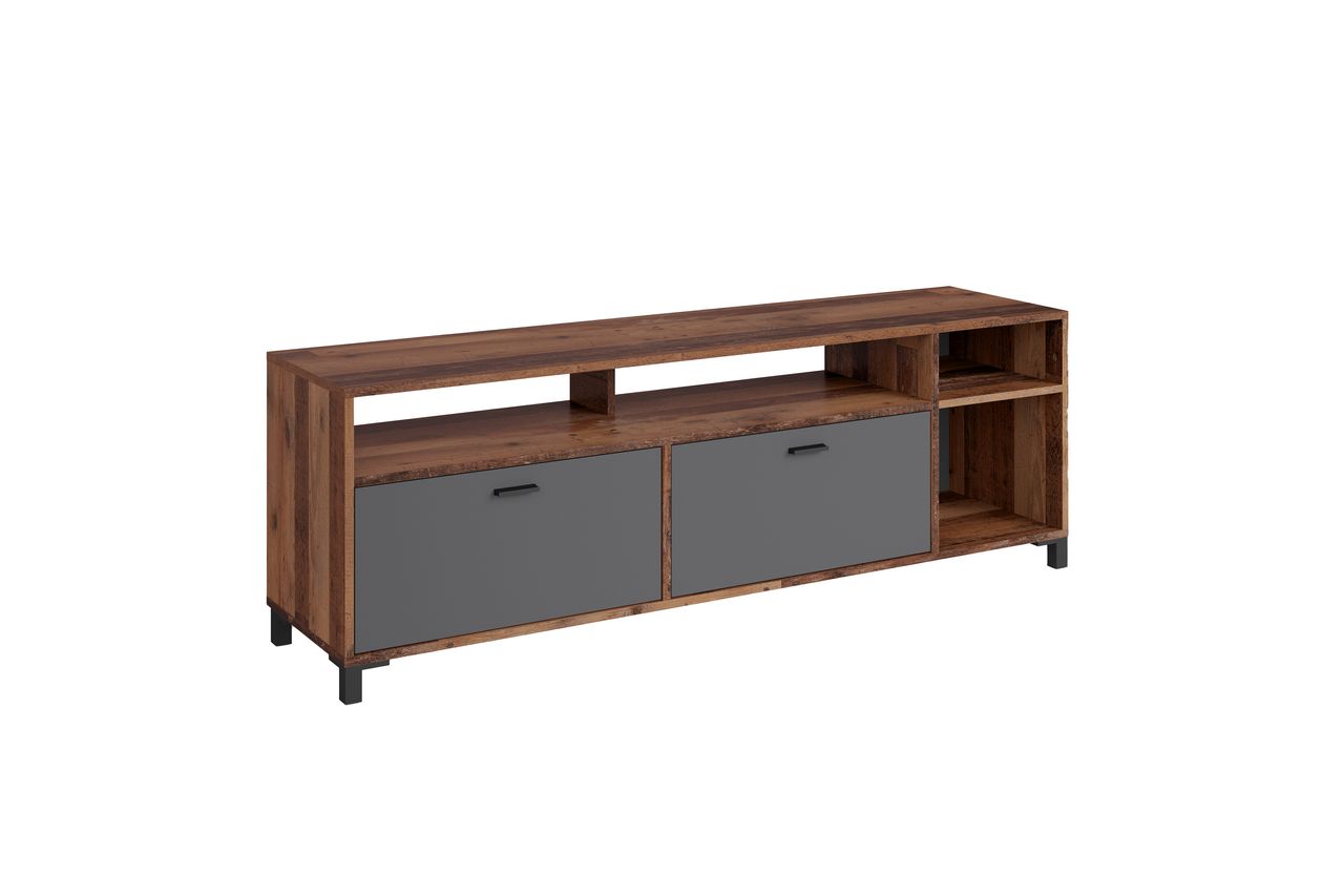 byLiving JACKSON TV-Board, Breite 160 cm, Old-Wood-Optik, anthrazit