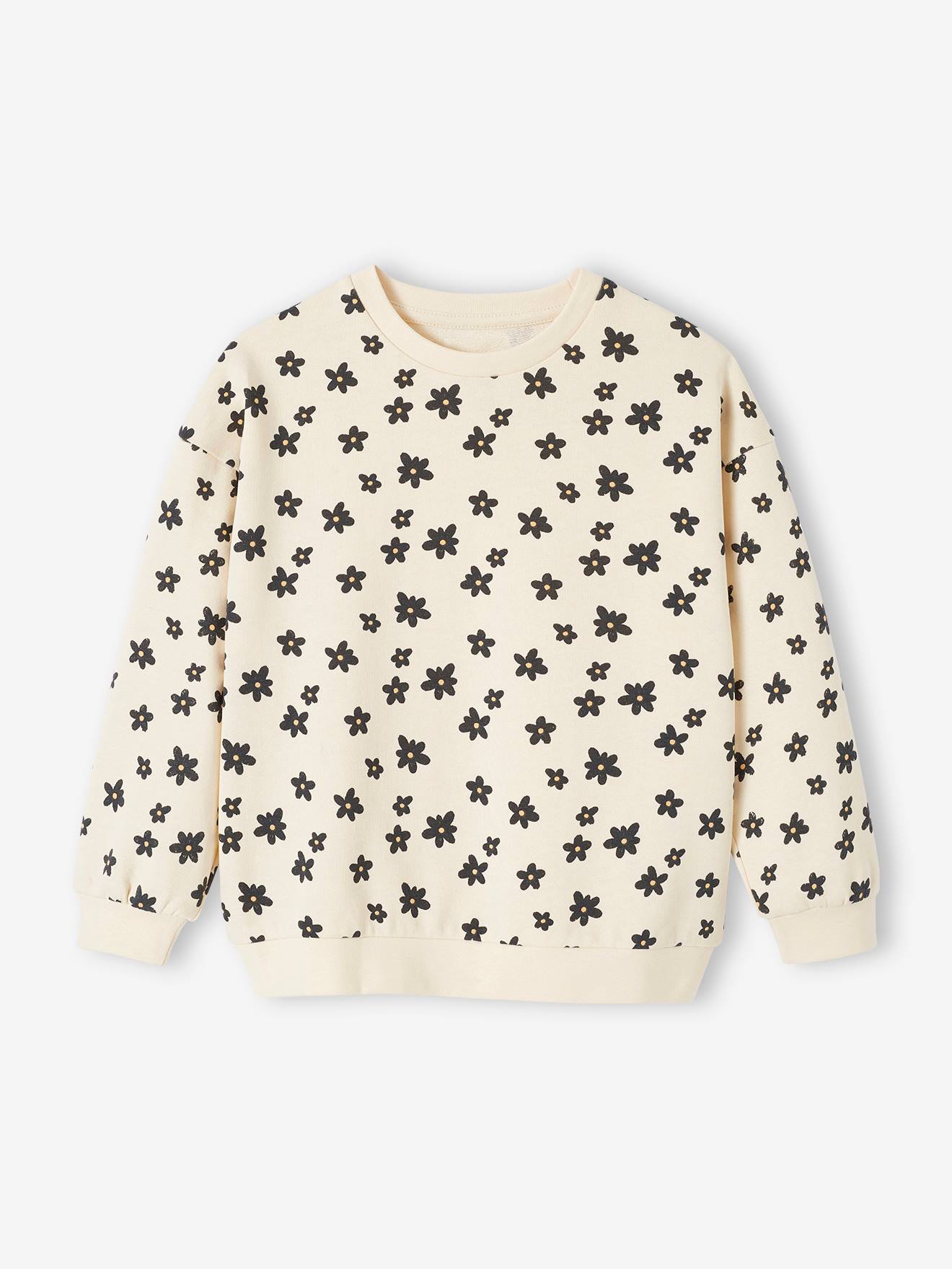 Vertbaudet Mädchen-Set: Sweatshirt & Leggings - wollweiß