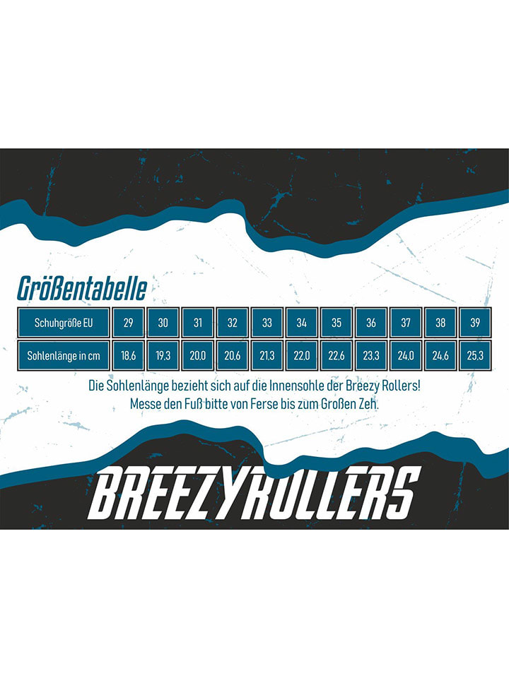 Breezy Rollers Sneakers mit Rollen in Weiß/ Schwarz günstig kaufen