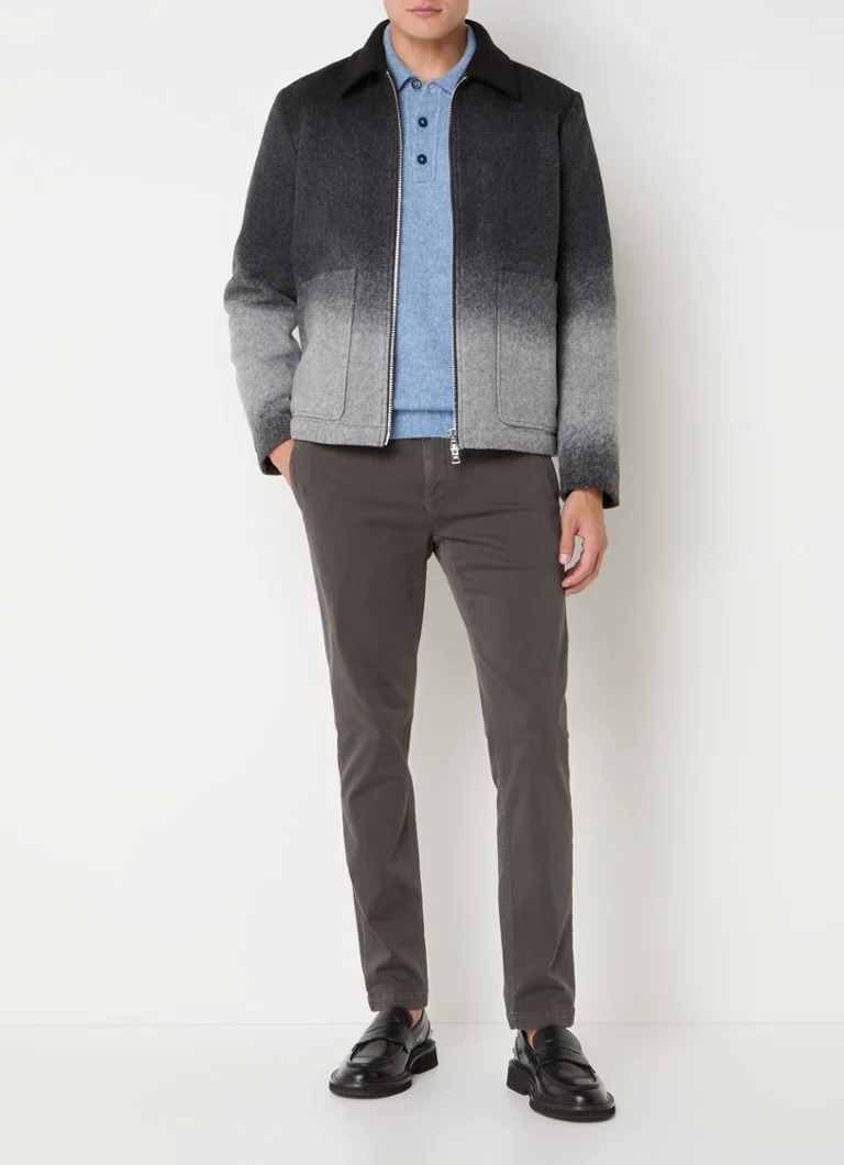 NN.07 Gael jacket in virgin wool blend with patch pockets