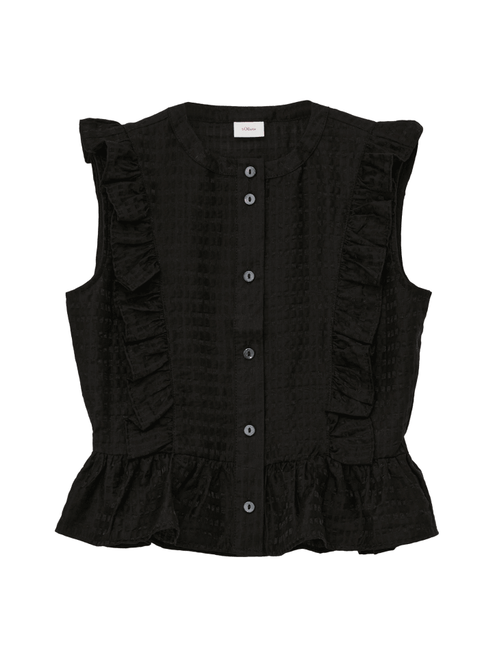 s.Oliver Bluse ärmellos in Schwarz günstig kaufen