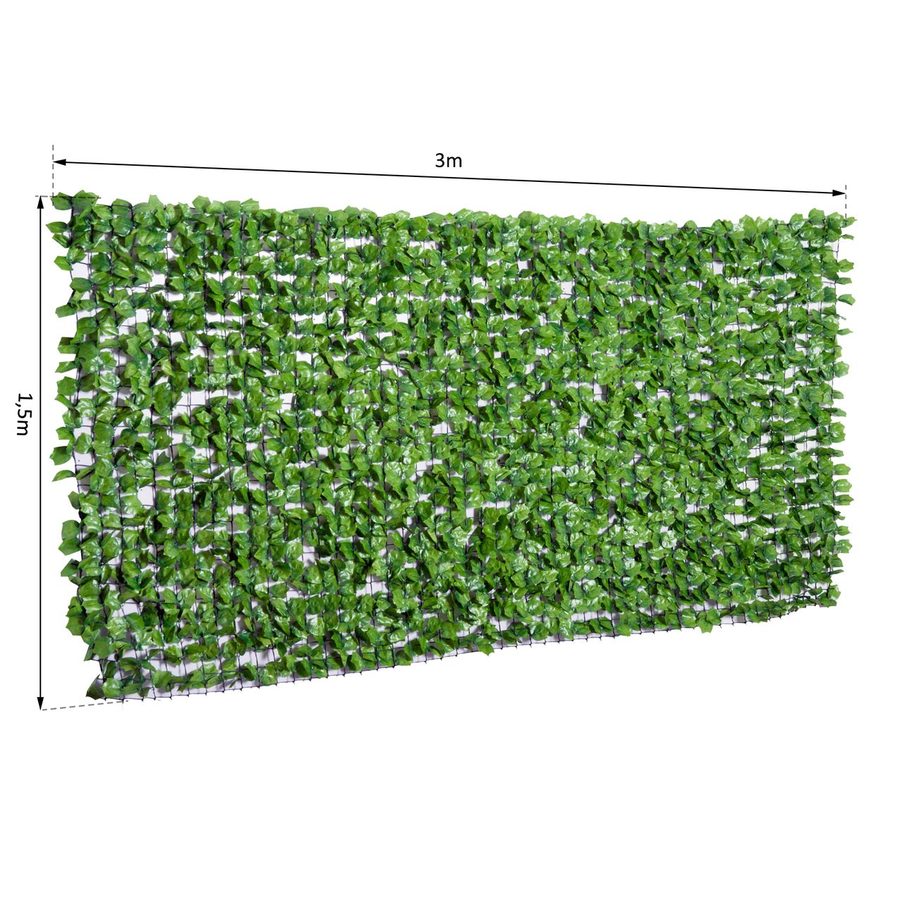 Outsunny Künstliche Hecke , Hellgrün 300 x 150 cm