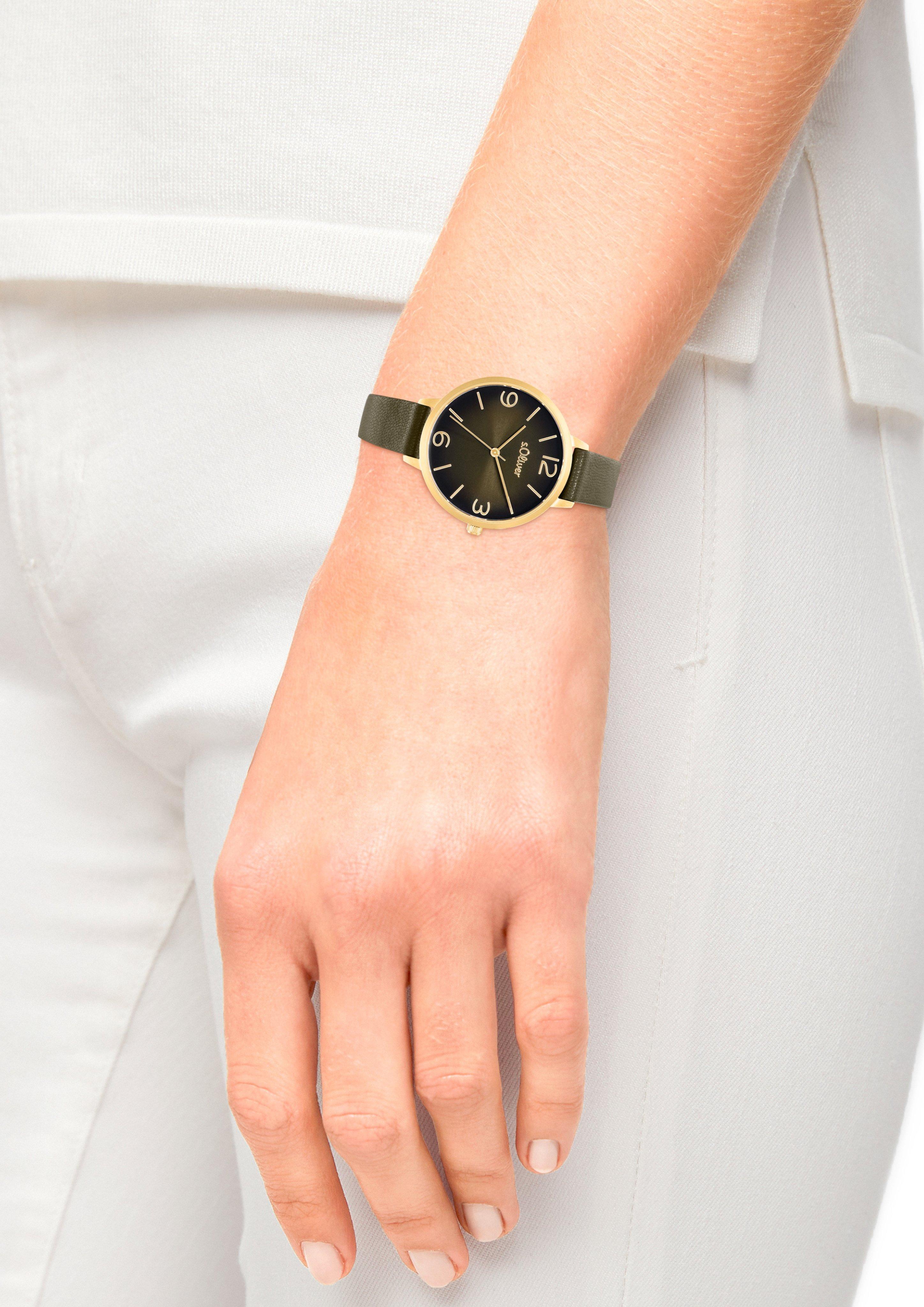 Armbanduhr mit Lederband  6009012-79B0