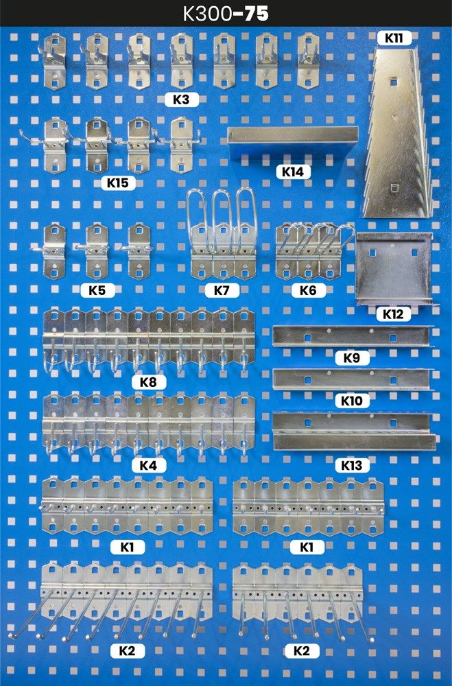 Set cârlige Huvema K300-75, 75 de piese