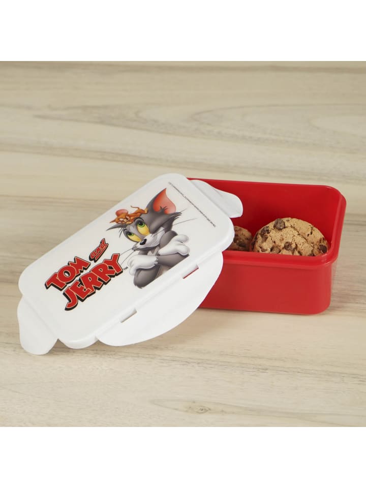 Geda Labels Brotdose Tom & Jerry in Rot - 16x10,5x6,5cm günstig kaufen onesize