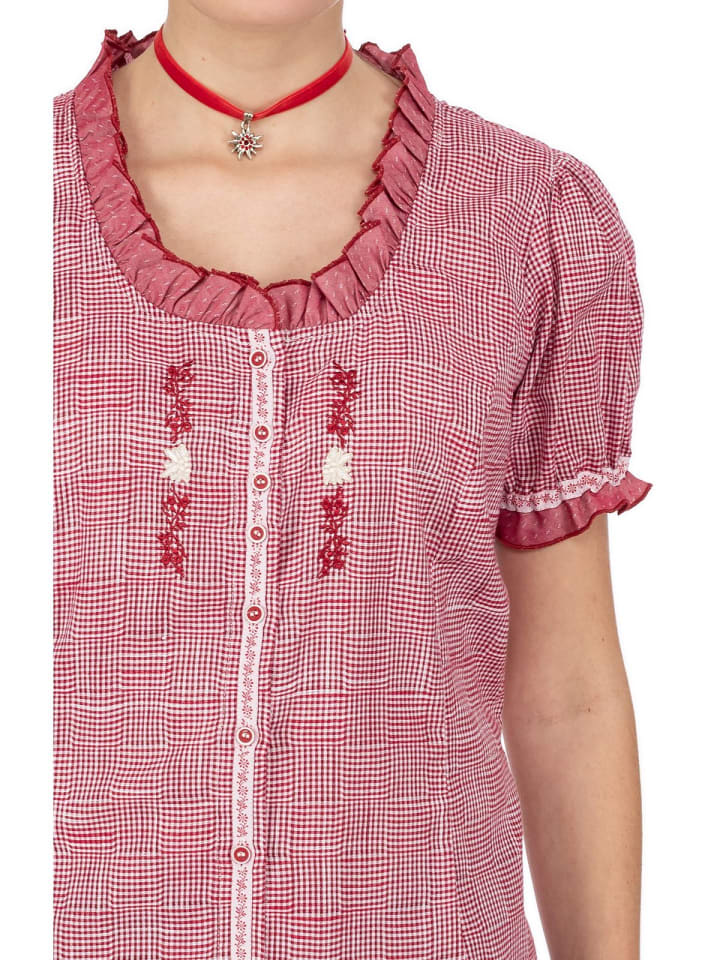 OS-Trachten Bluse 451004-3439-34 in mittelrot günstig kaufen